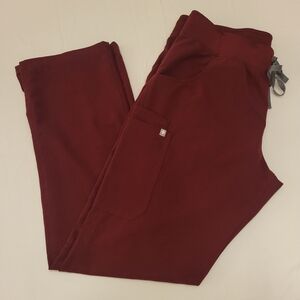 FIGS Kade Cargo Scrub Pants|Womens Large TALL|Burgundy